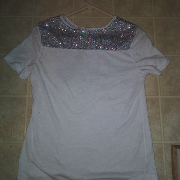 Pink white glitter t-shirt - Picture 2 of 3
